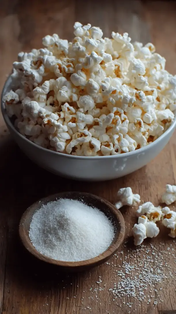 air popped popcorn with parmesan