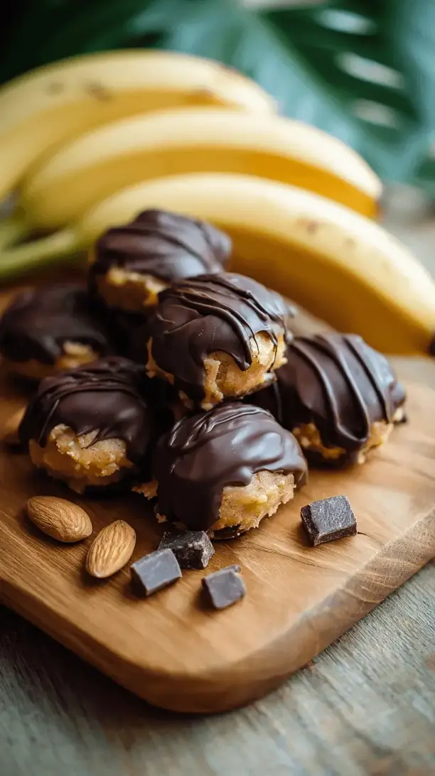 almond butter banana bites