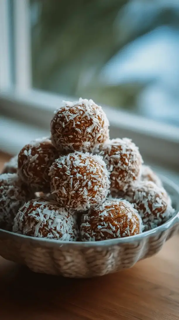 almond butter coconut protein balls
