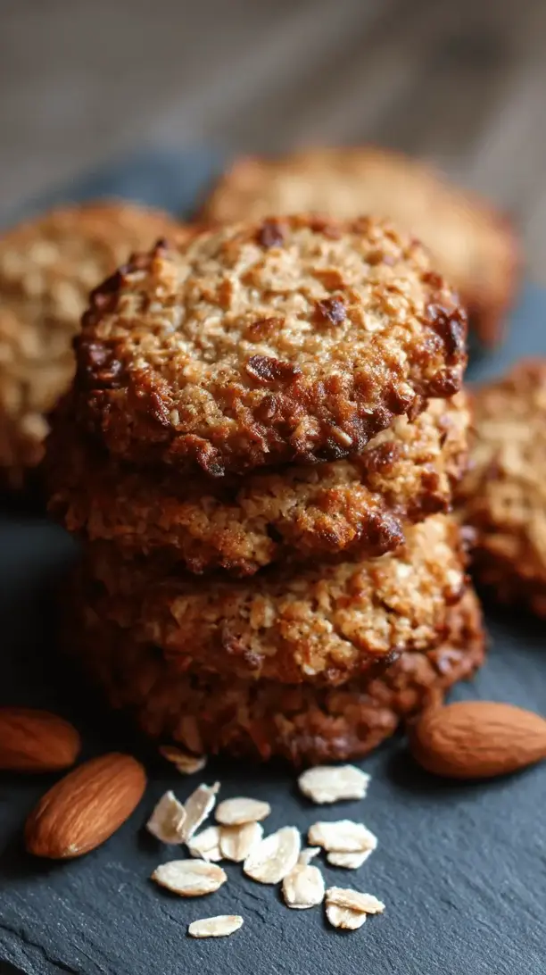almond butter oat cookies