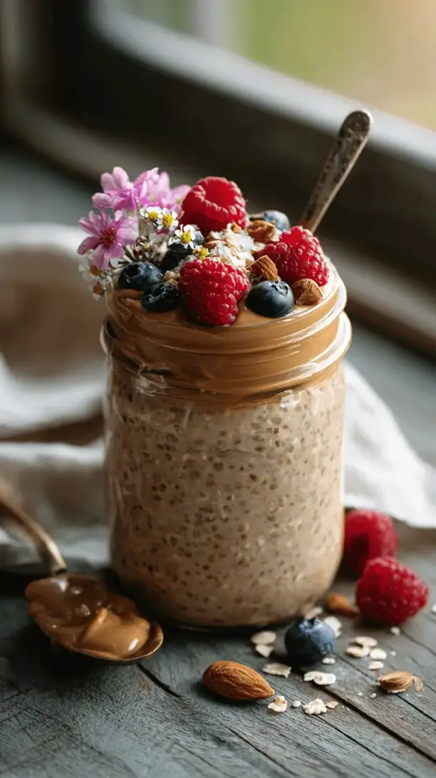 almond butter overnight oats