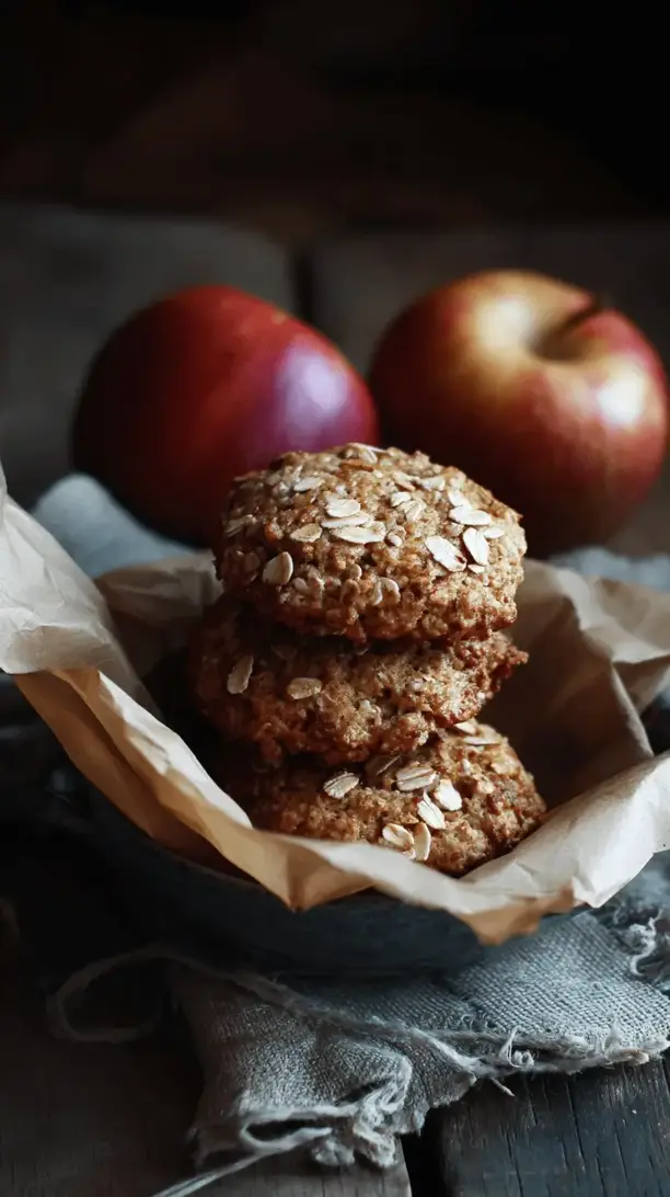 apple cinnamon oat cookies