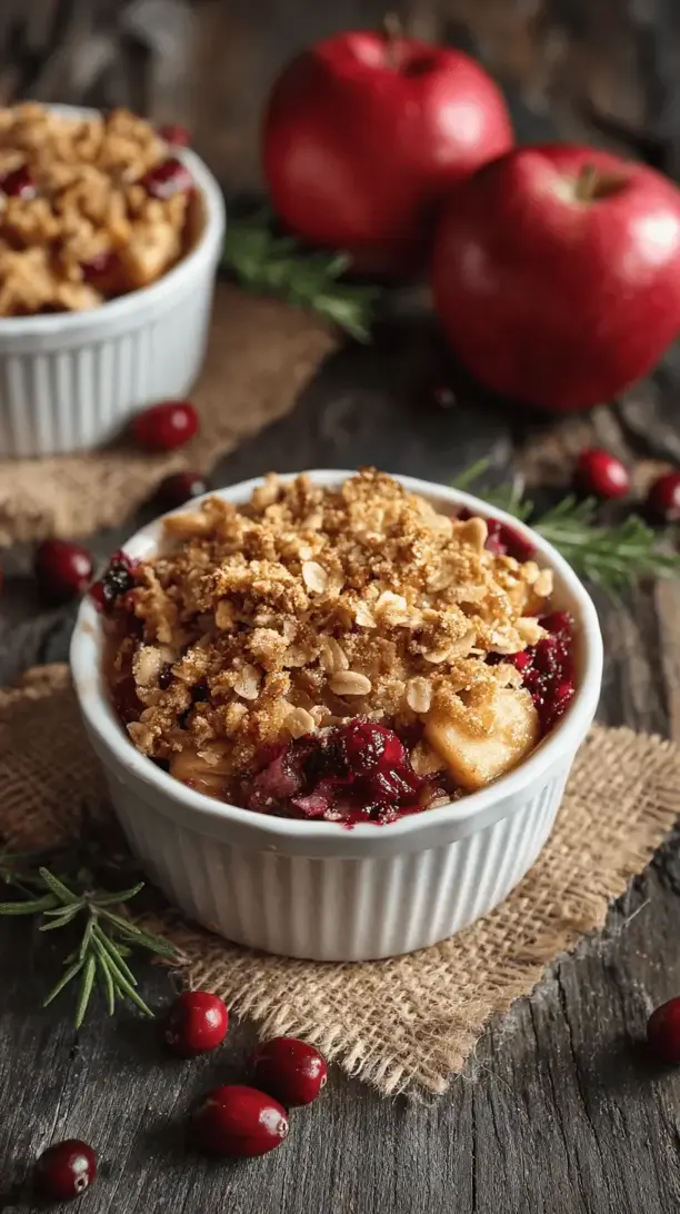 apple cranberry crisp
