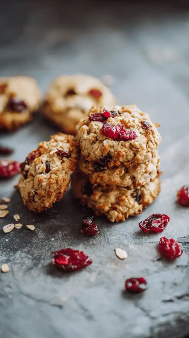 apple cranberry oat cookies