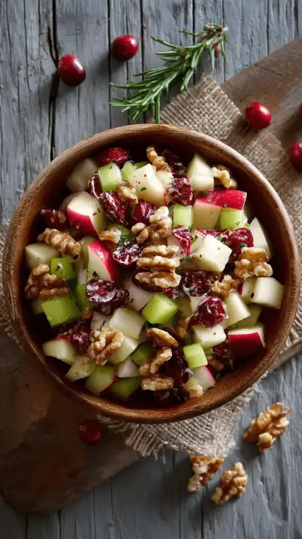 apple cranberry waldorf salad