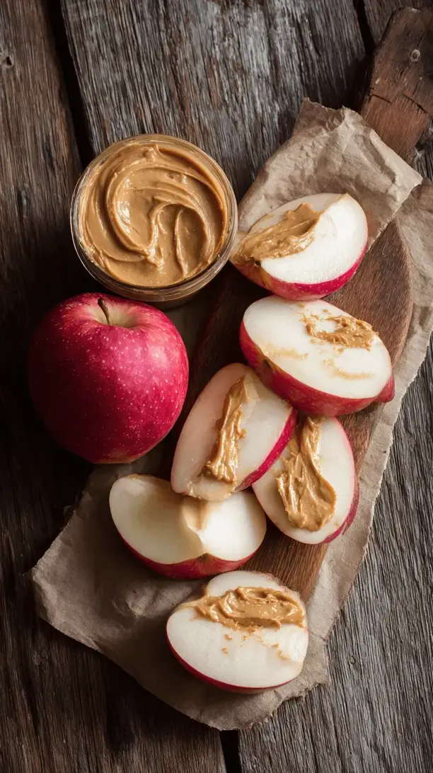 apple slices with peanut butter