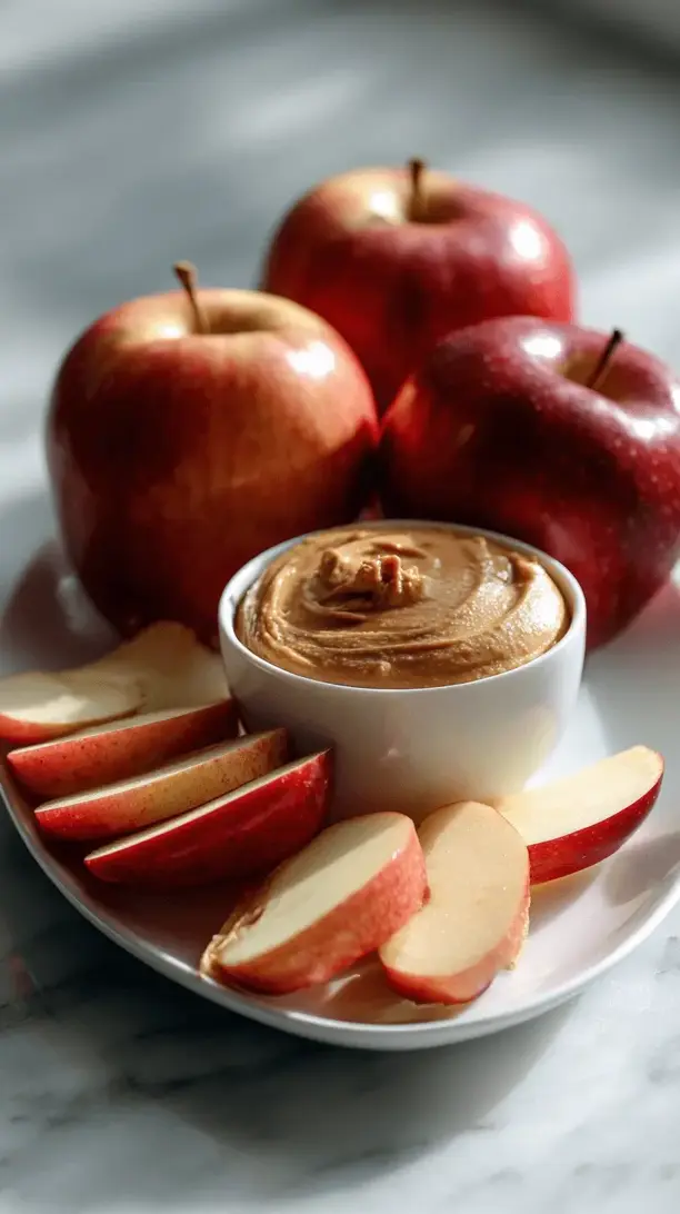 apples with almond butter dip