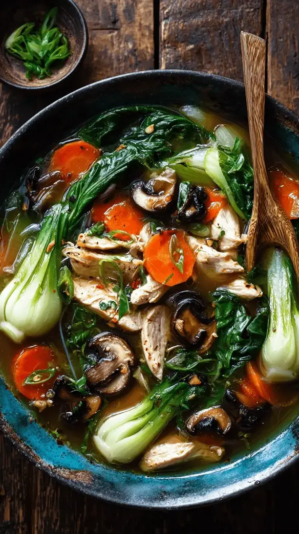 asian chicken and vegetable soup