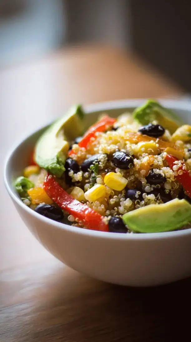 avocado quinoa salad bowl