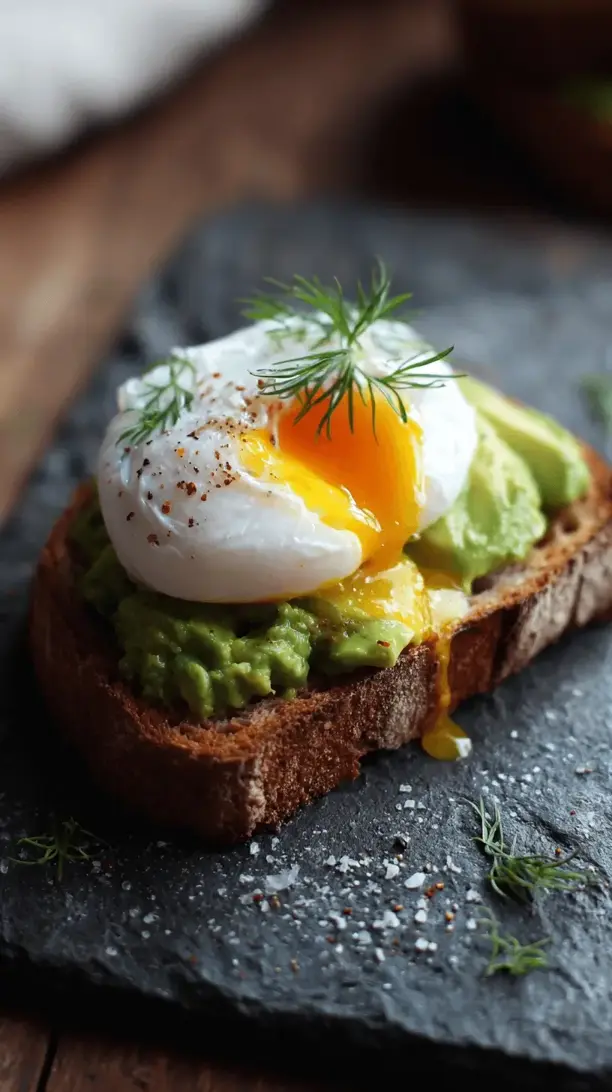 avocado toast with poached egg