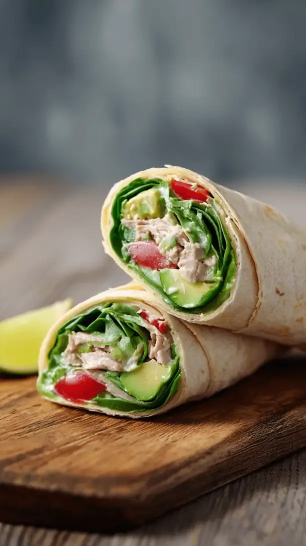 avocado tuna salad wrap