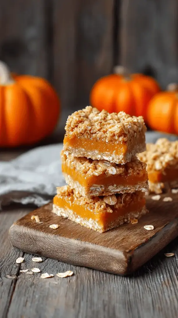 baked pumpkin oat squares