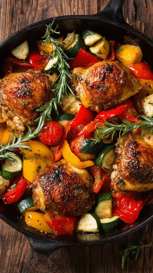 balsamic chicken with roasted vegetables