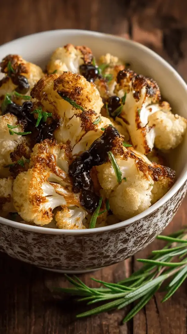 balsamic glazed roasted cauliflower