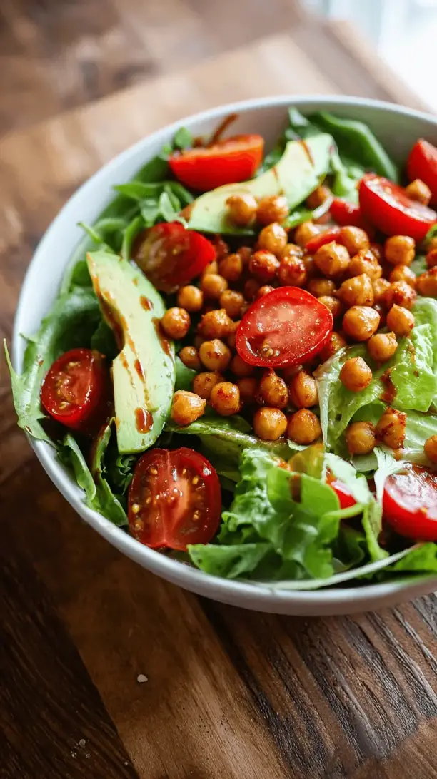 balsamic roasted chickpea salad