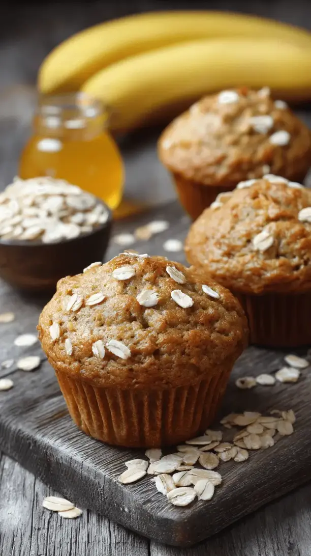 banana oat muffins