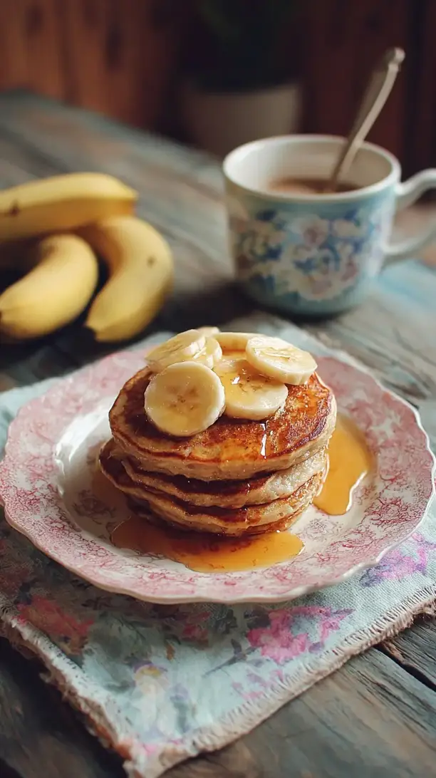 banana oat pancakes