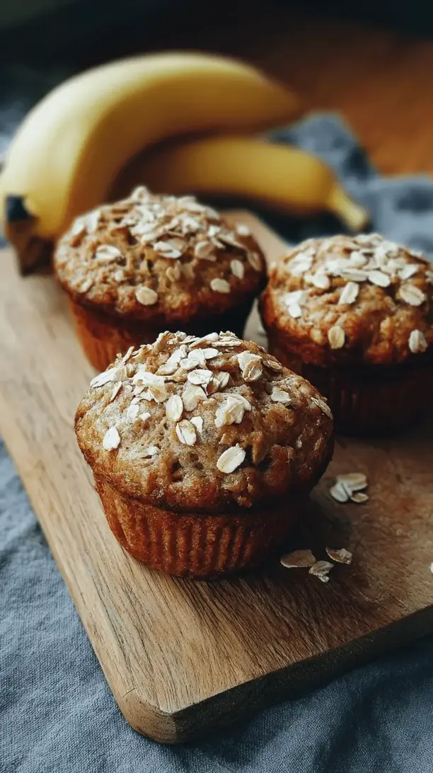 banana oat protein muffins