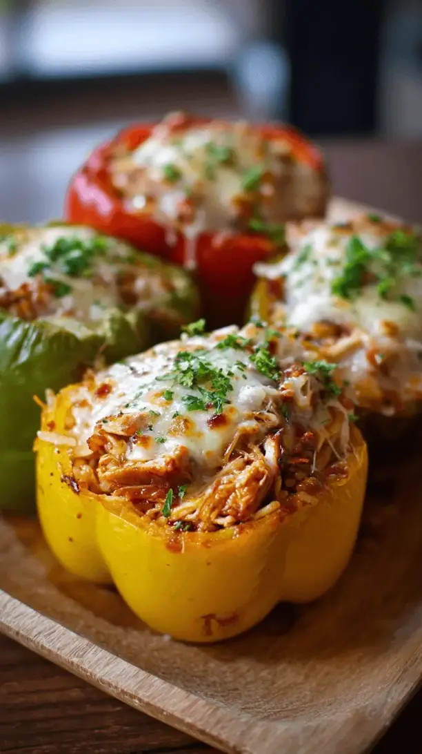 bbq chicken stuffed peppers