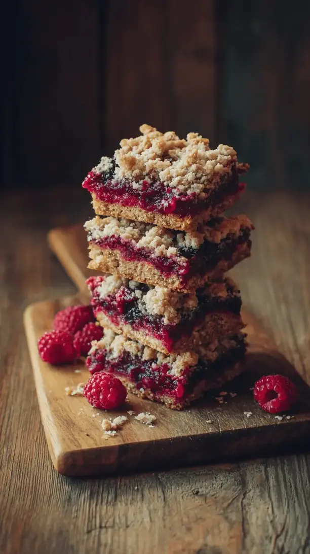 berry oatmeal crumble bars