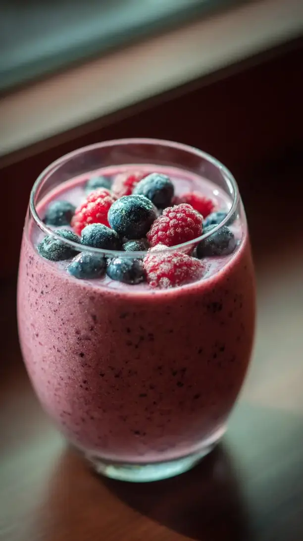 berry spinach protein smoothie