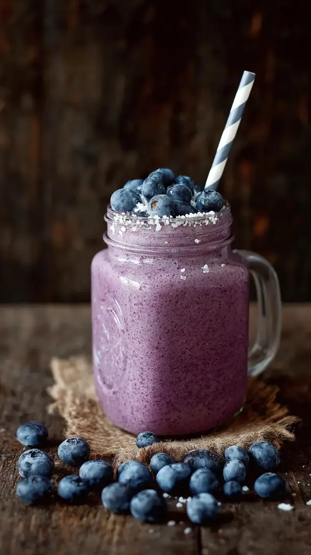 blueberry coconut protein smoothie