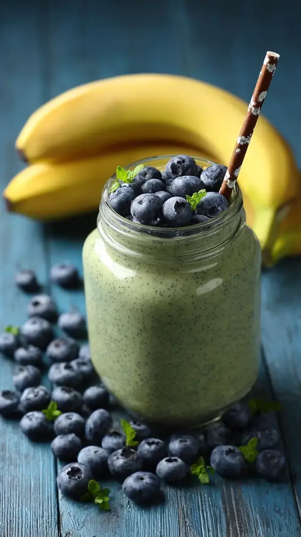 blueberry green tea smoothie