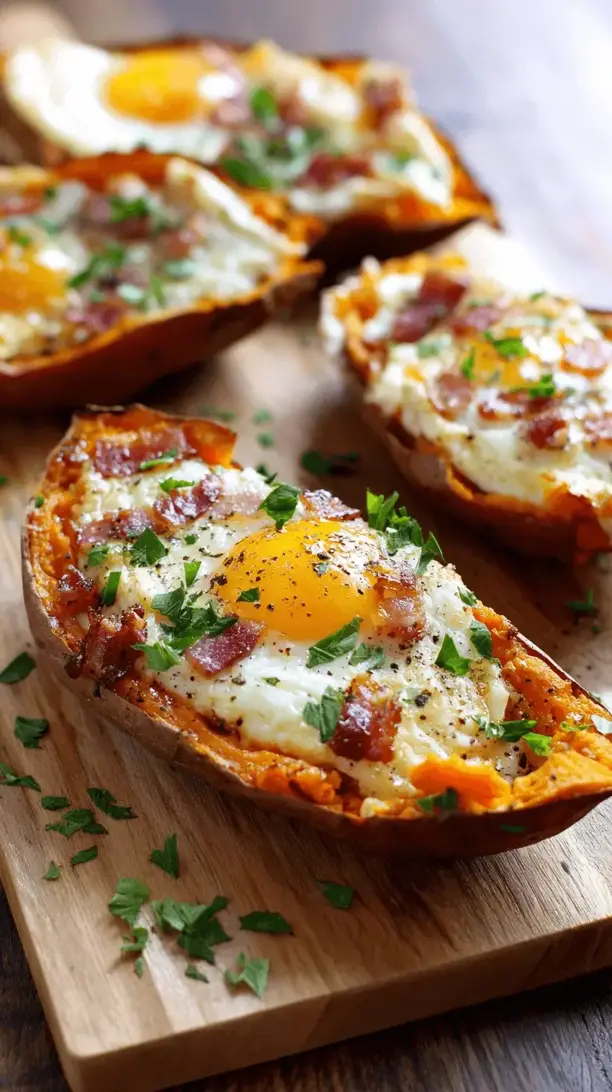 breakfast sweet potato boats