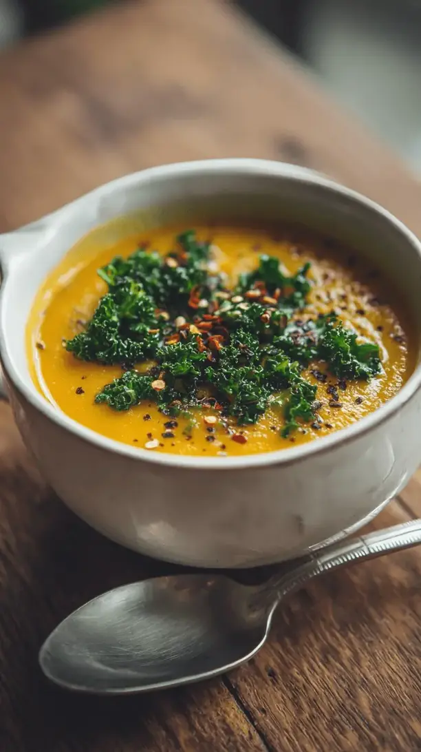 butternut squash and kale soup