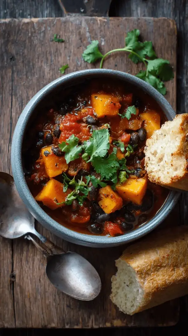 butternut squash black bean chili