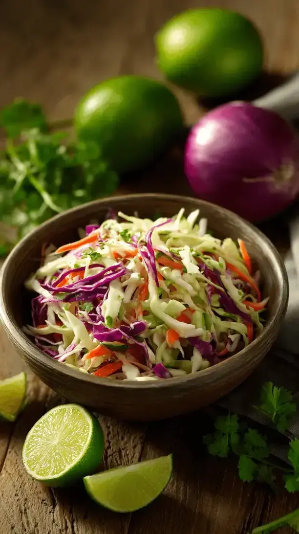 cabbage slaw with lime dressing