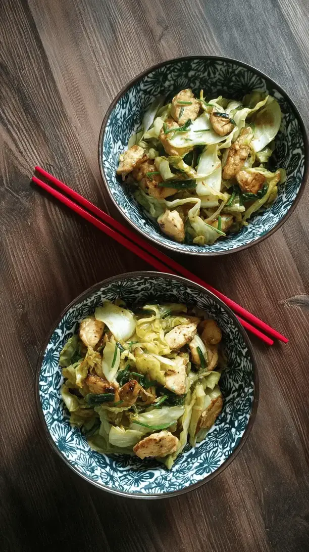 cabbage stir fry with chicken