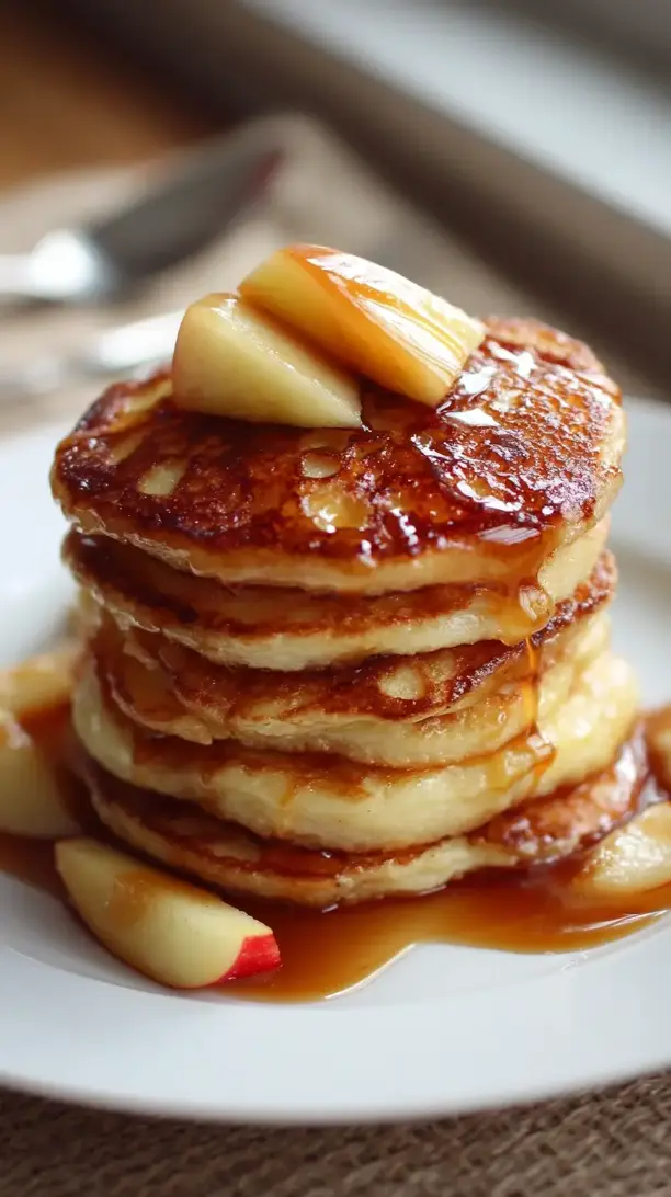 caramel apple pancakes