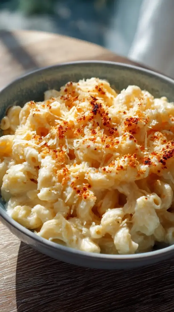 cauliflower alfredo mac and cheese