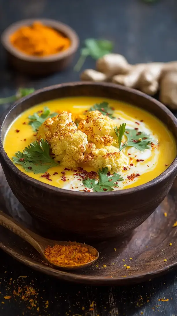 cauliflower turmeric soup