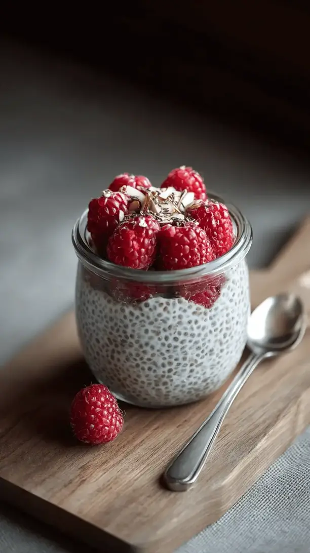 chia pudding with almond milk