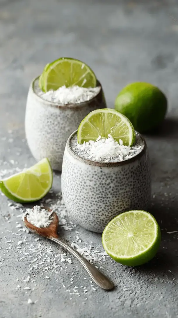 chia pudding with coconut and lime