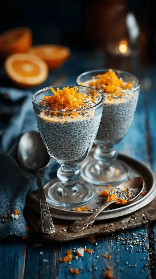 chia pudding with orange zest