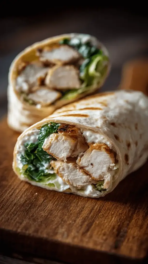 chicken caesar wrap