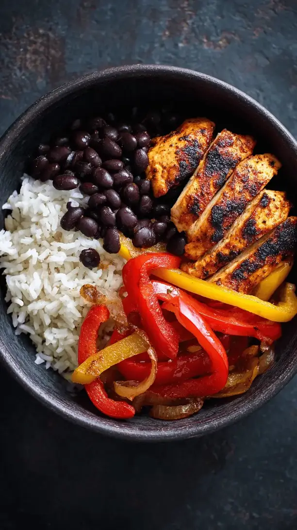 chicken fajita bowl