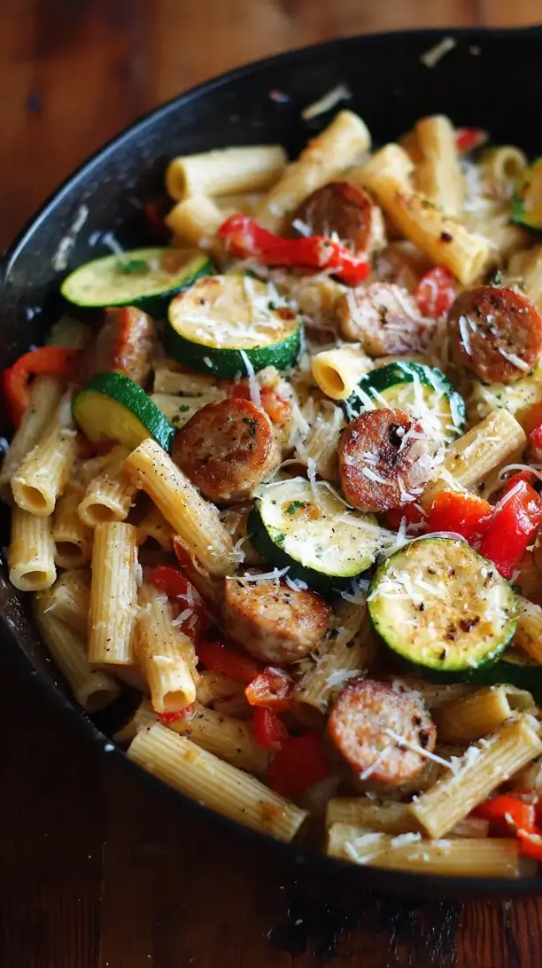 chicken sausage veggie pasta