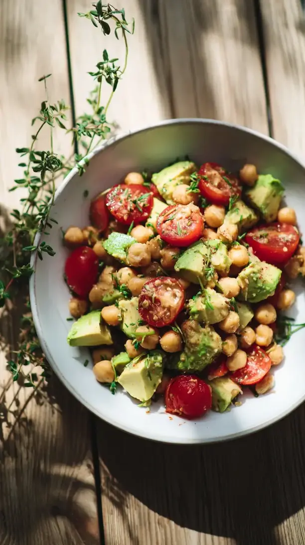 chickpea avocado salad