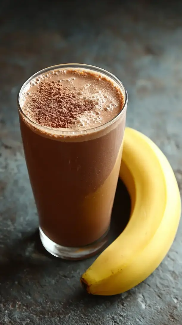 chocolate banana protein smoothie