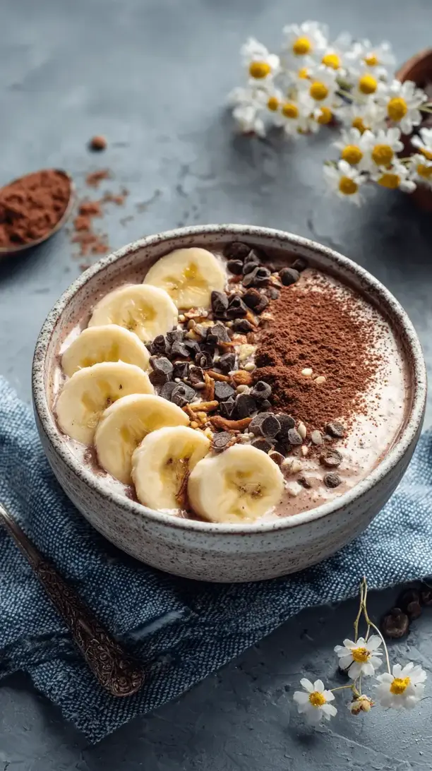 chocolate banana smoothie bowl