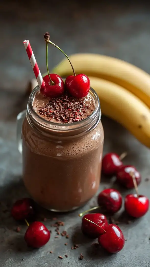chocolate cherry recovery shake