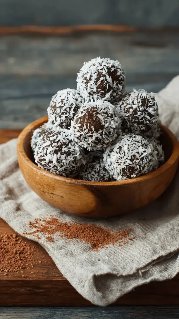 chocolate coconut protein balls