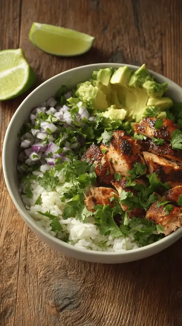 cilantro lime chicken bowls
