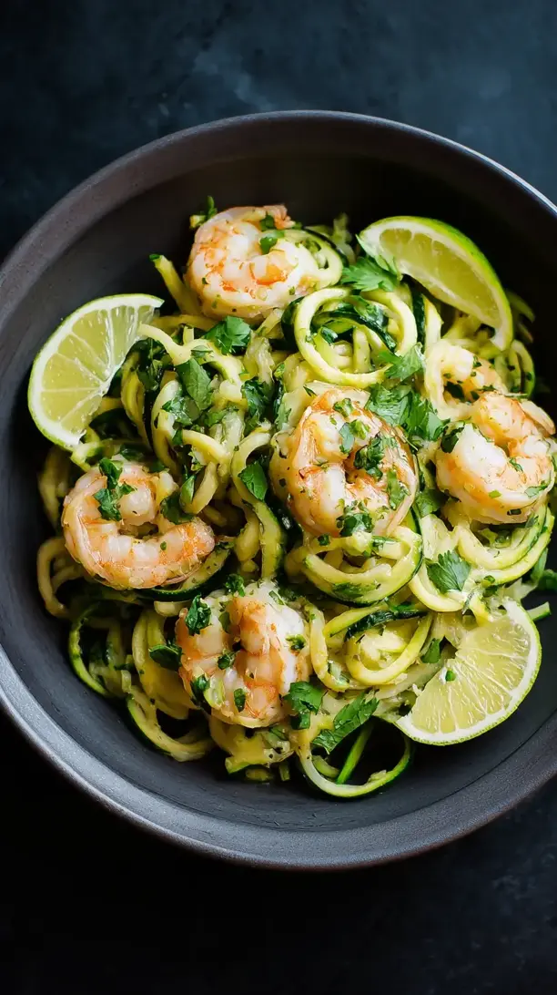 cilantro lime shrimp zoodles