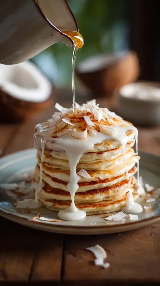 coconut cream pancakes