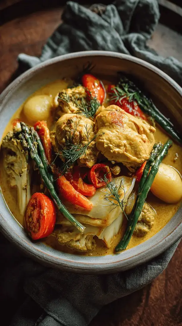coconut curry chicken with vegetables